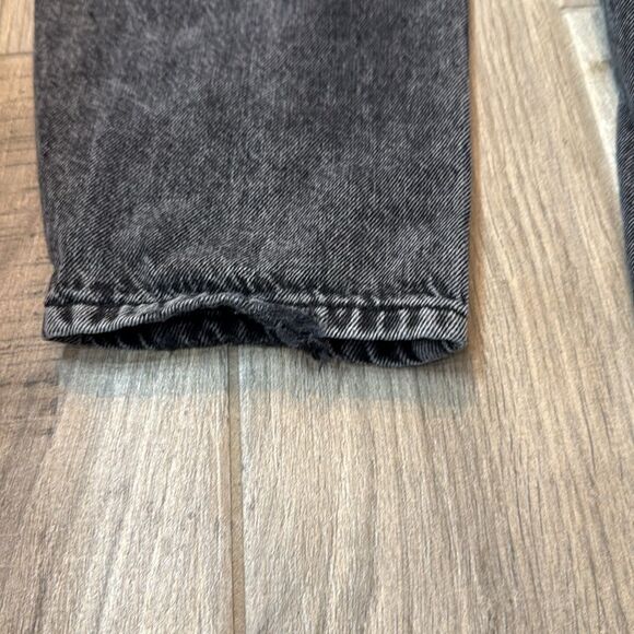 Zara Baggy Paperbag Jeans - Womens Size 4 - Crop High‎ Waisted Black Wash - Picture 10 of 13